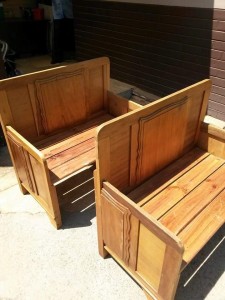 Benches Made From Single Bed Head and Foot