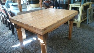 Small Oregon Table With Cracks Filled